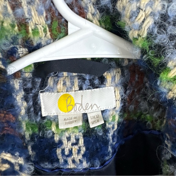 Boden textured tweed wool button down coat - Picture 4 of 7